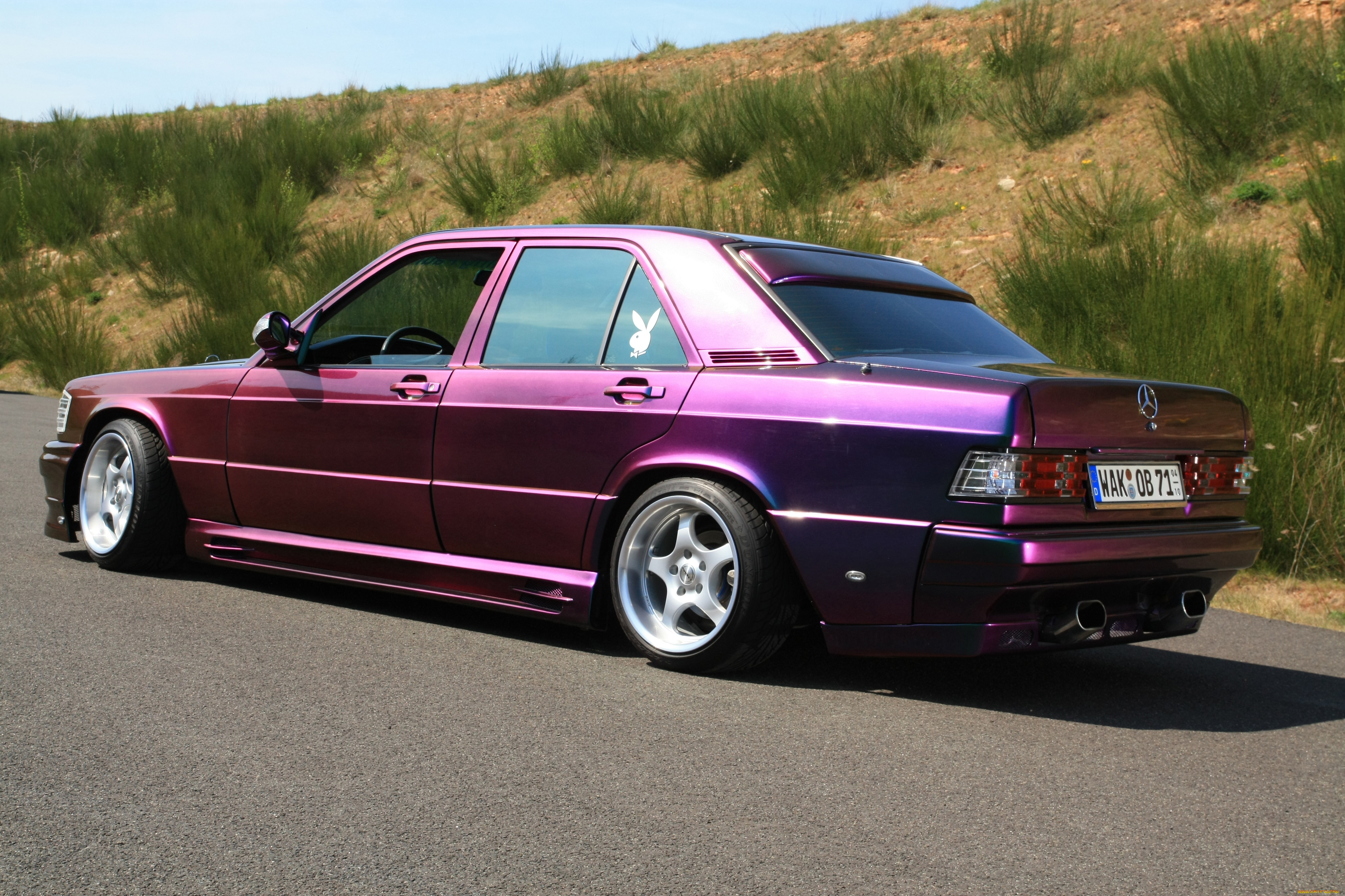 , mercedes, benz, tuning, purple